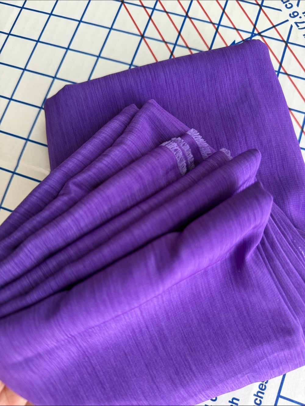 Vintage Purple Iridescent Slinky Dress Fabric Silk Look 2.5 Yards x 44